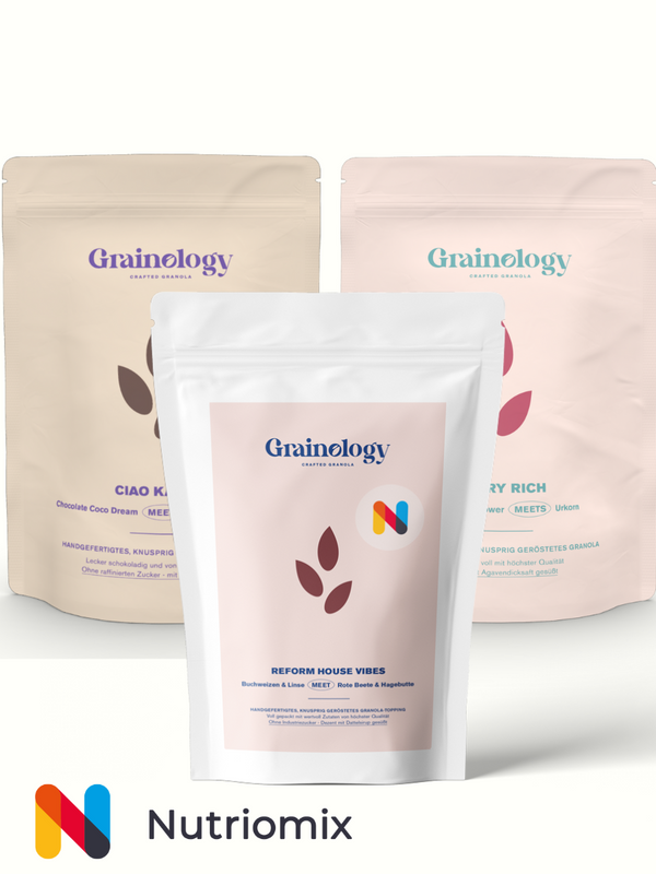 Nutriomix-Grainology-Special: 3 x feinste Granola-Auswahl inkl. Versand